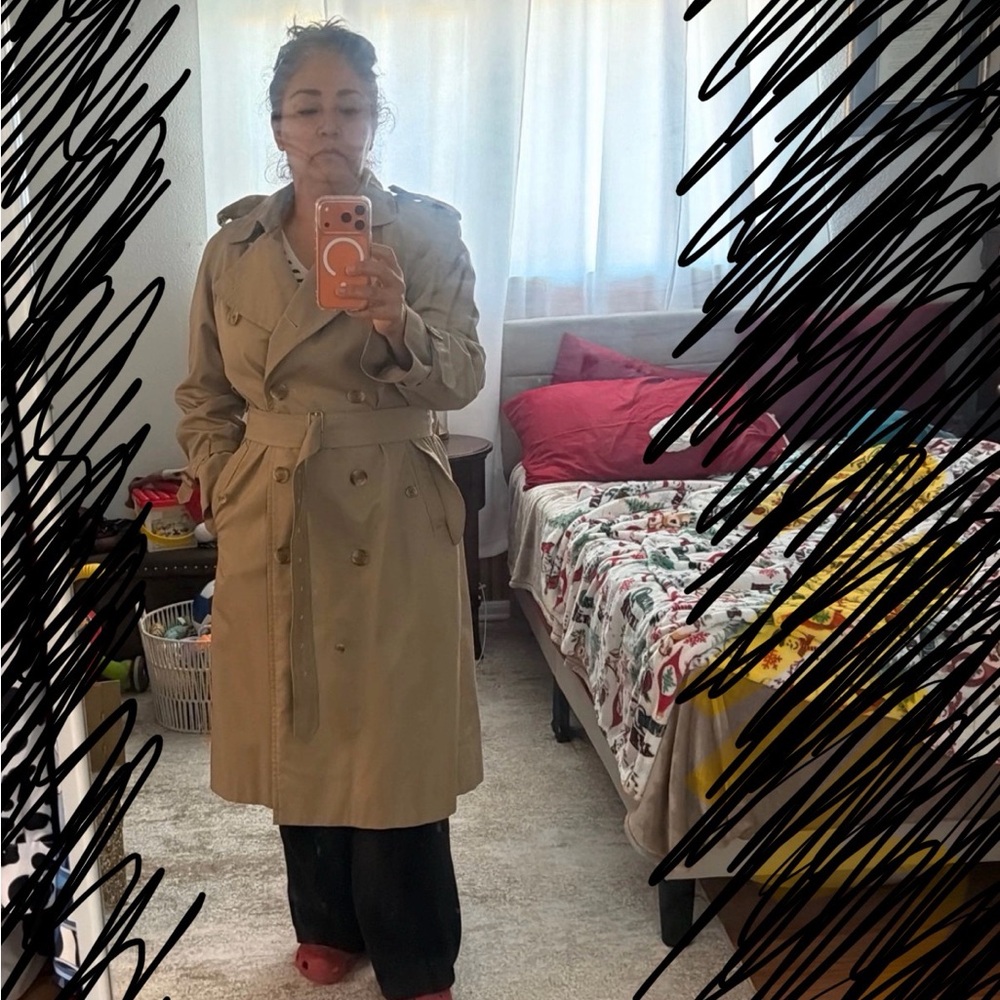Burberry Beige Trench Coat with Check Lining